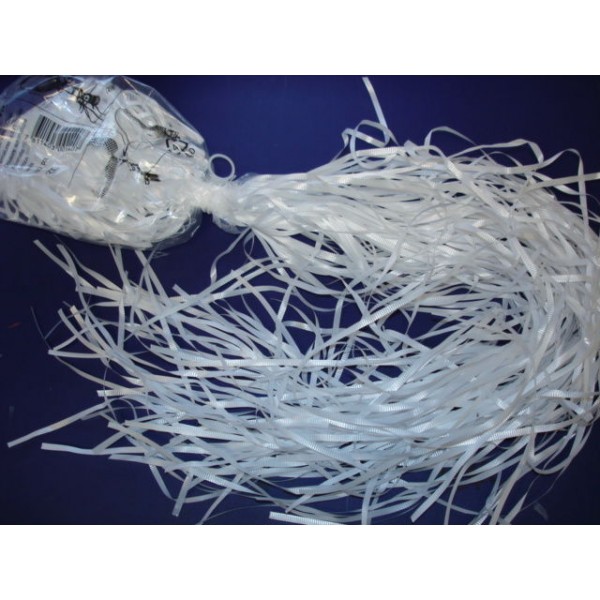 100 Stück Ballon Fixverschlüsse Mit Band - Weiß 1,1m Länge